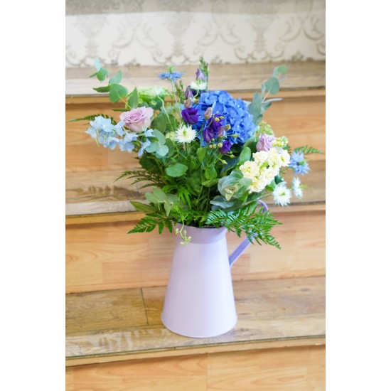 Ethical flowers by post Purples & Blues handtied bouquet